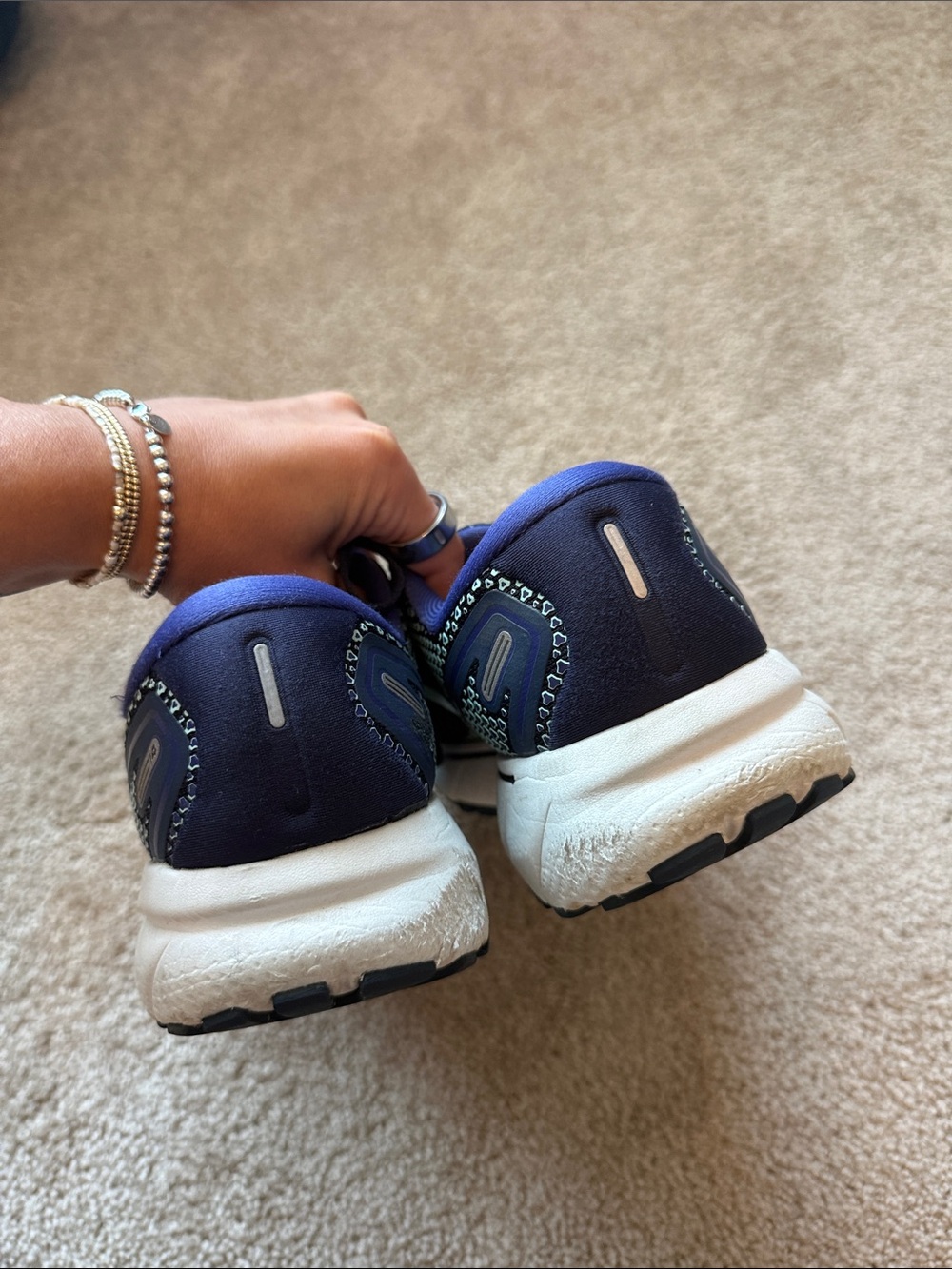 Brooks Ghost 14 Running Athletic Shoes 446 Peacoat/Yucca/Navy - Picture 5 of 10